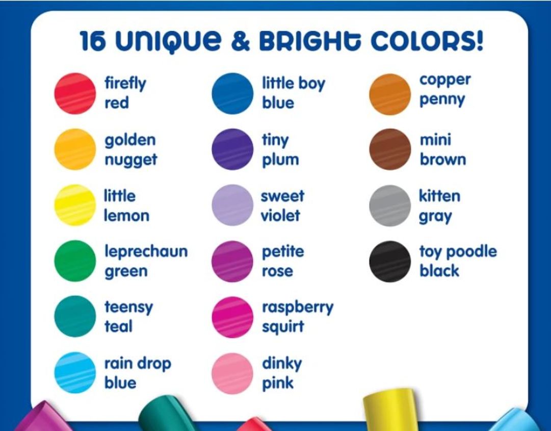 Crayola® 16 Pip-Squeaks™ Washable Markers Contents