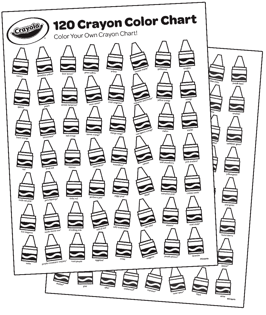 Color Your Own Crayon Chart