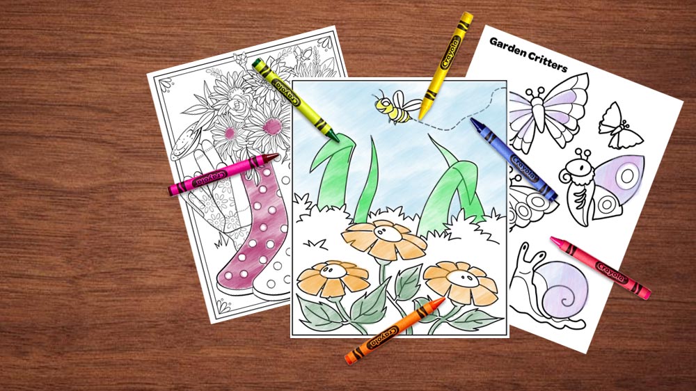 Spring coloring pages