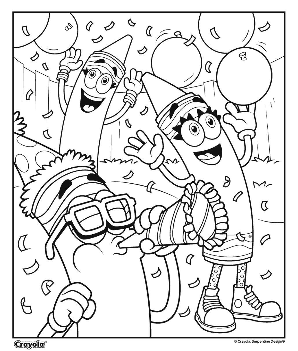 64 Conde Lápices de Colores Confeti de Cumpleaños