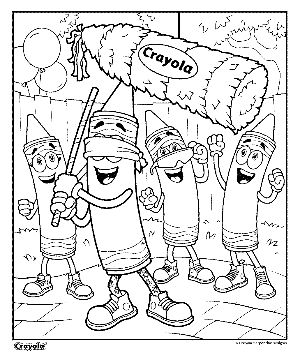 64 Count Crayon Birthday Pinata