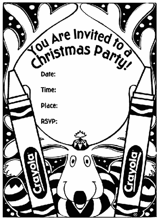 Christmas Party Invitation - Reindeer