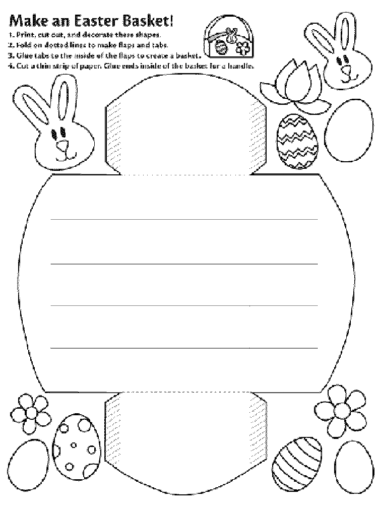 printable easter activity for basket creation