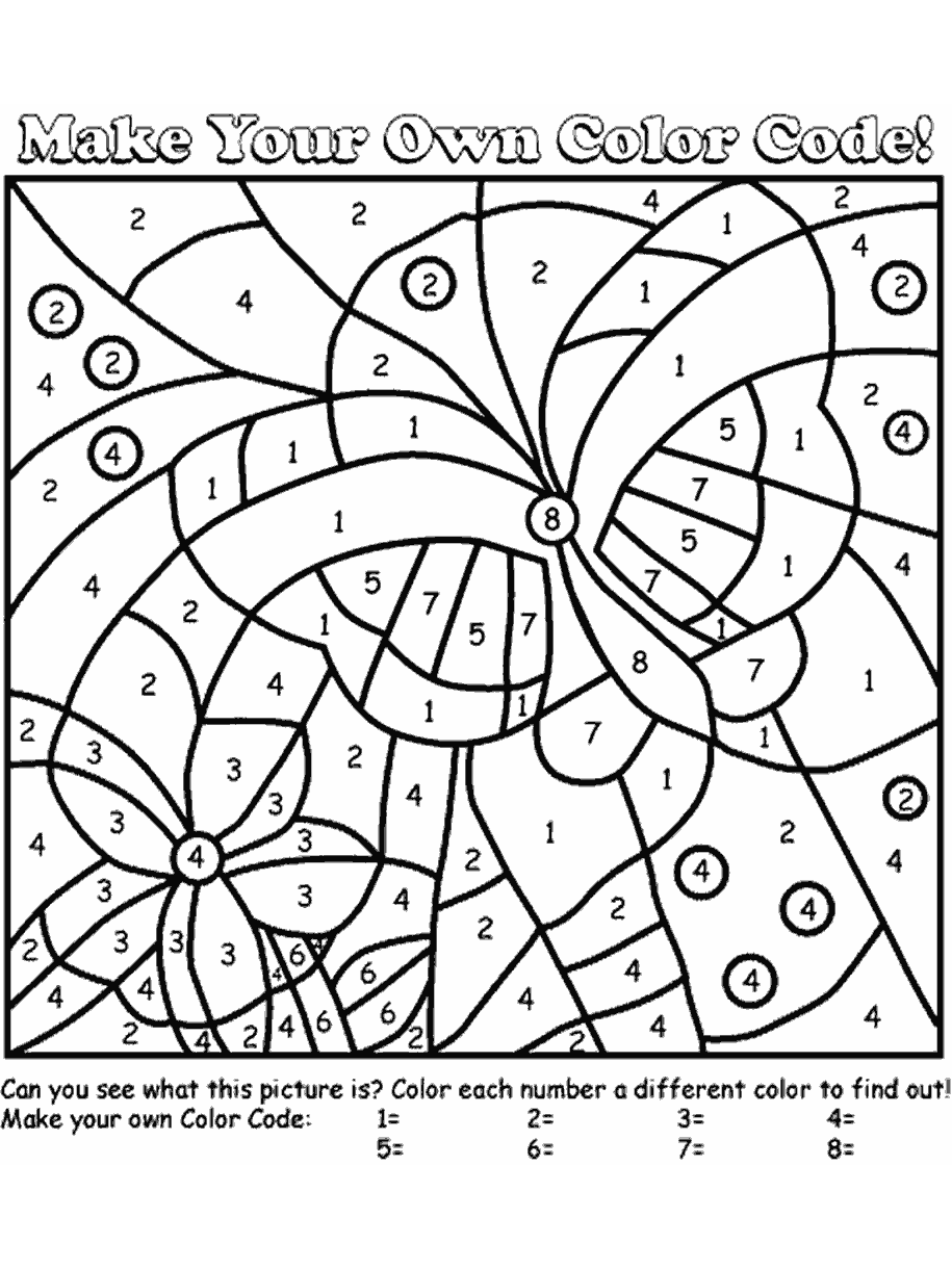 Butterfly Color by Number
