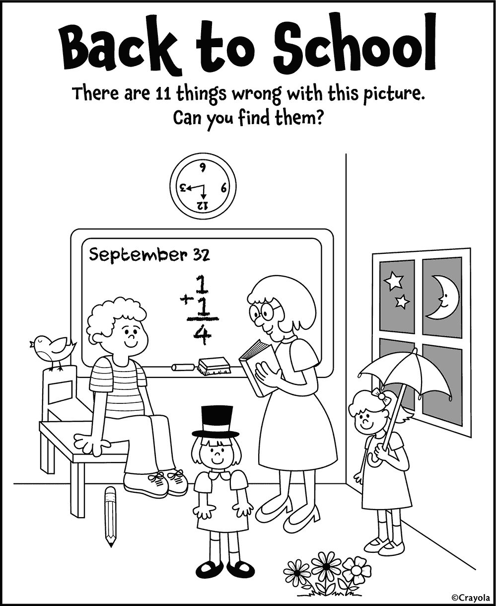 What's Wrong With This Picture Coloring Page