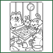 Story Creator Animal Board Game Coloring Page