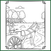 Story Creator Carriage Ride Coloring Page