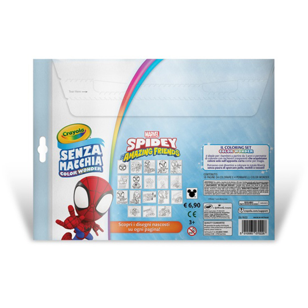 Color Wonder Coloring set - Spidey  vista posteriore
