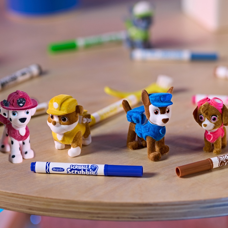 Washimals Scribble Scrubbies Paw Patrol, Pack of 4 contents.