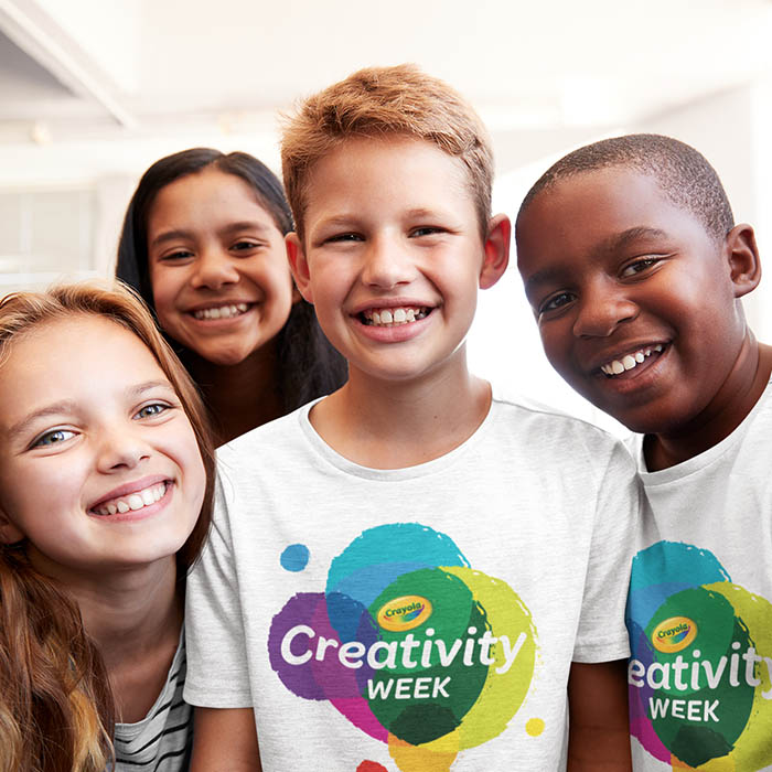 Kids in creativity week t-shirts
