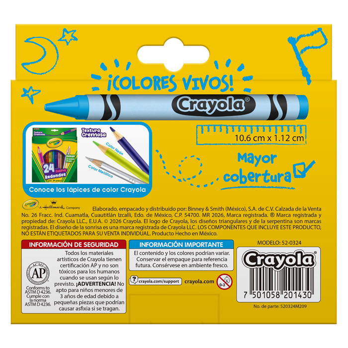 24 Crayones Jumbo Back
