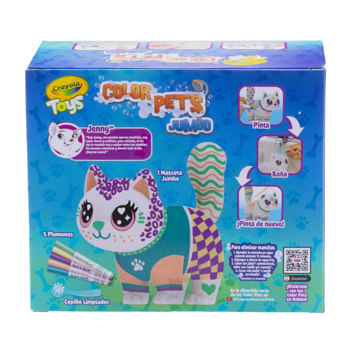 Toys Color Pets Jumbo Gato vista trasera