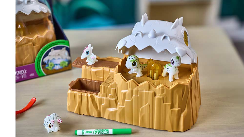 dino glow mountain on table