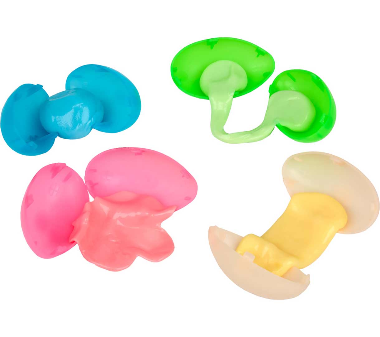 Silly Putty Glow Eggs  2 count. contents of both packages.