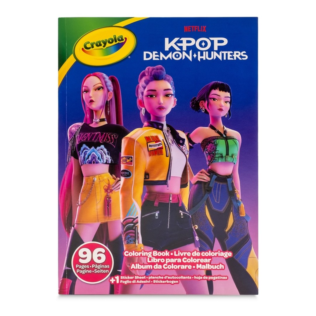 K-Pop Demon Hunterss Demon Hunters - Album da colorare 96 pagine + adesiviFront view