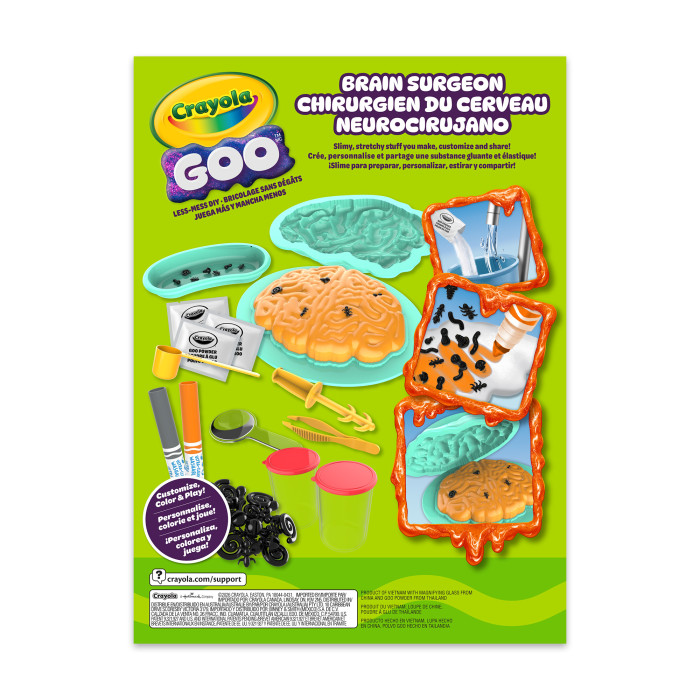 Goo Brain Surgeon PlaysetBack view