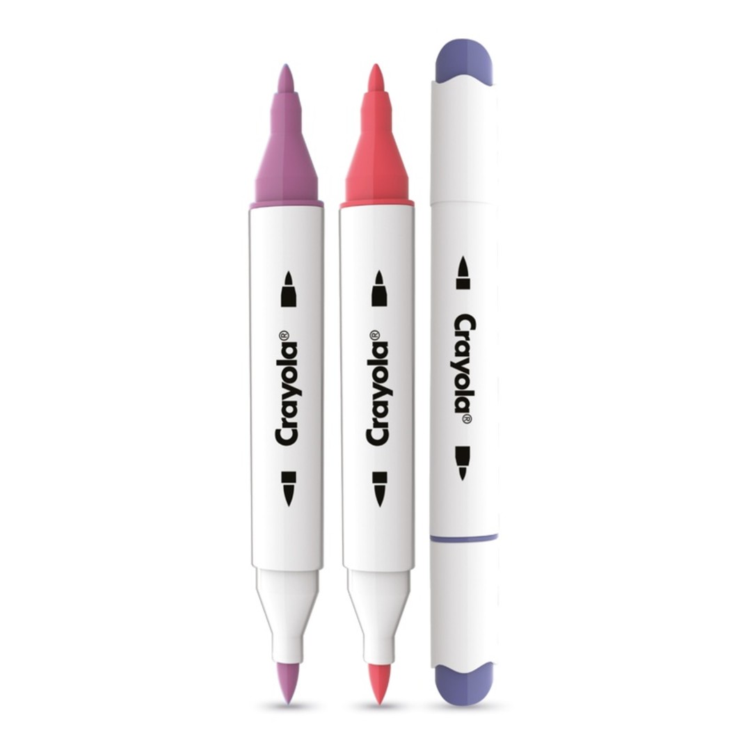 Crayola All Grown Up - Alcohol-based markers with double tip- Colors SunsetContents