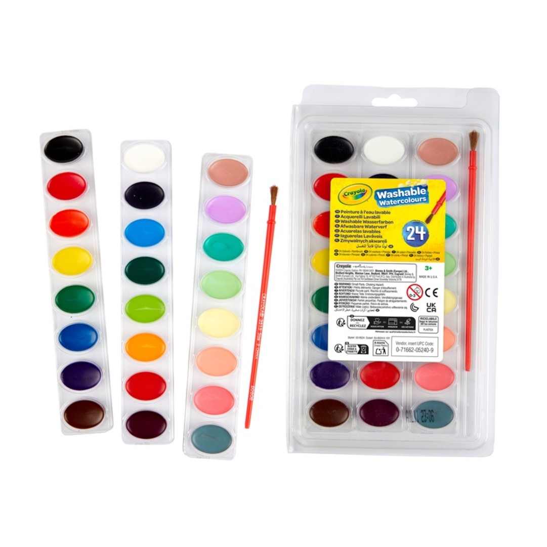 Set da 24 Acquerelli LavabiliPackaging with contents