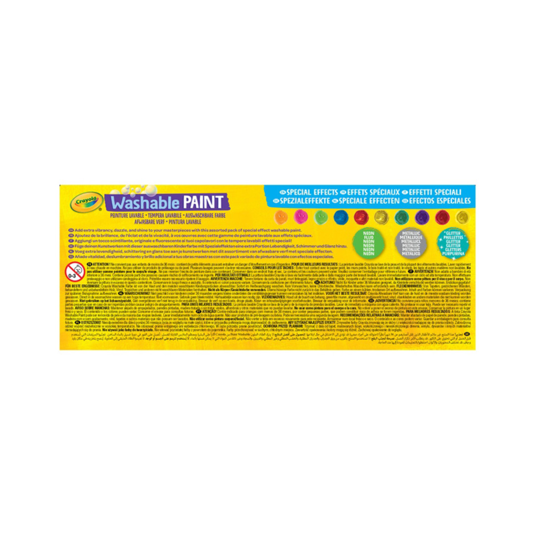 10 Tempere lavabili effetti specialiBack view