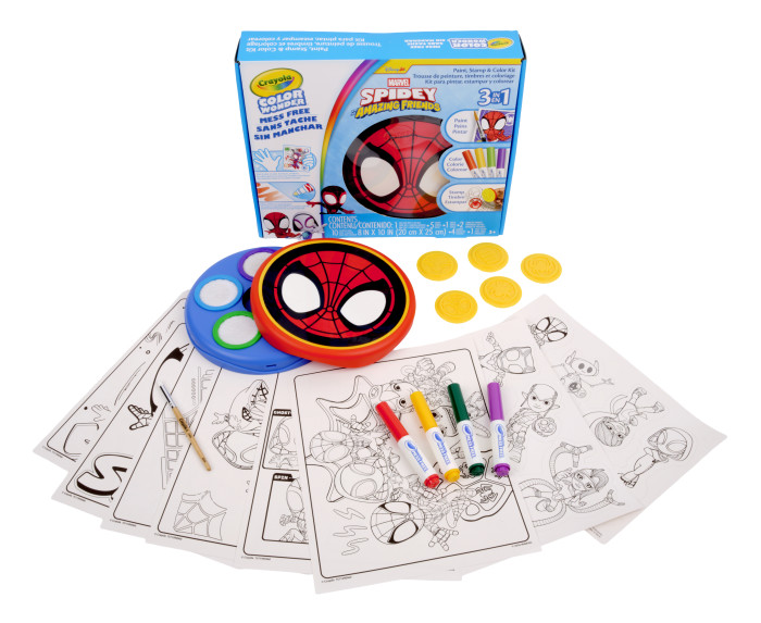 Color Wonder 3-in-1 Spidey & His Amazing Friends KitPackaging with contents