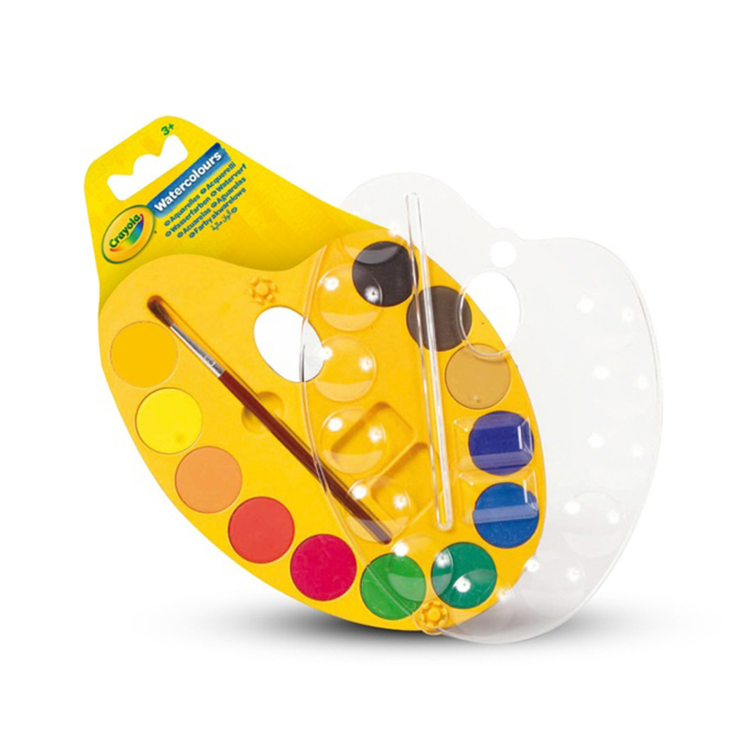 Tavolozza 12 Acquerelli con pennelloFront view