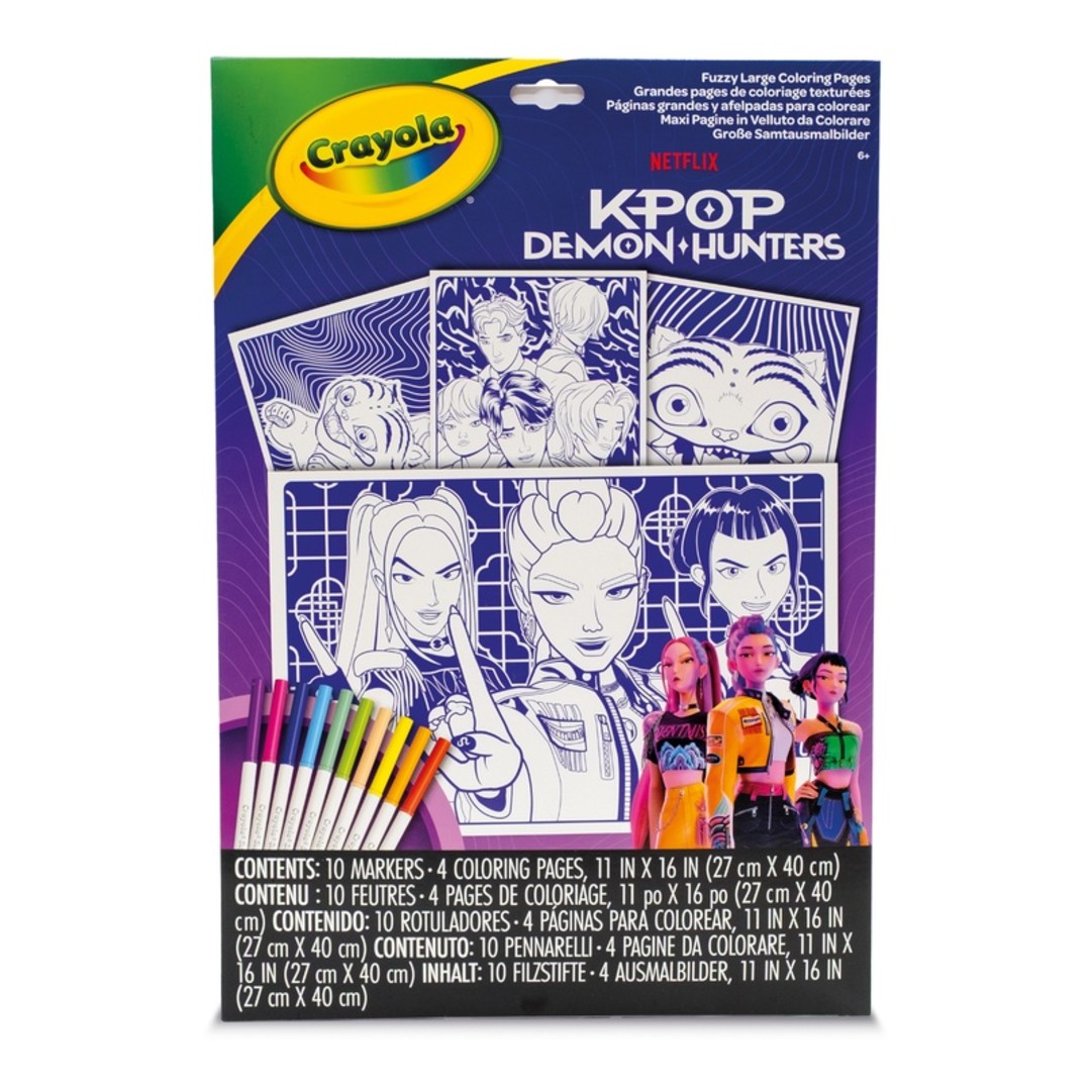 K-Pop Demon Hunterss Demon Hunters - Maxi Pagine Effetto Velluto con PennarelliFront view