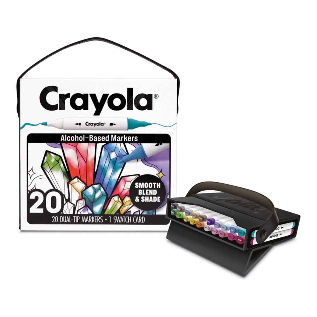 Crayola All Grown Up - Alcohol-based markers with double tip- 20 pcsContents