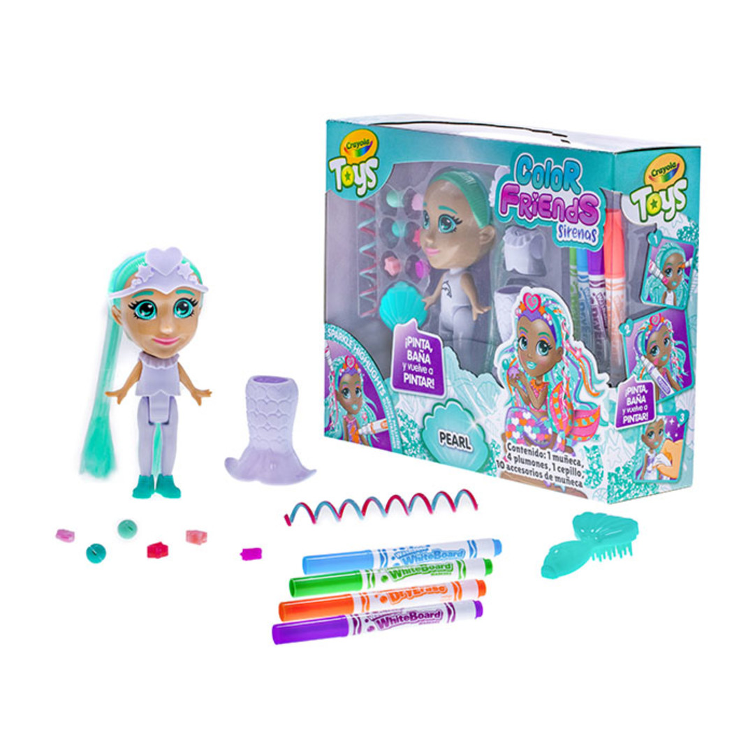 TOYS COLOR FRIENDS SIRENA Packaging with contents