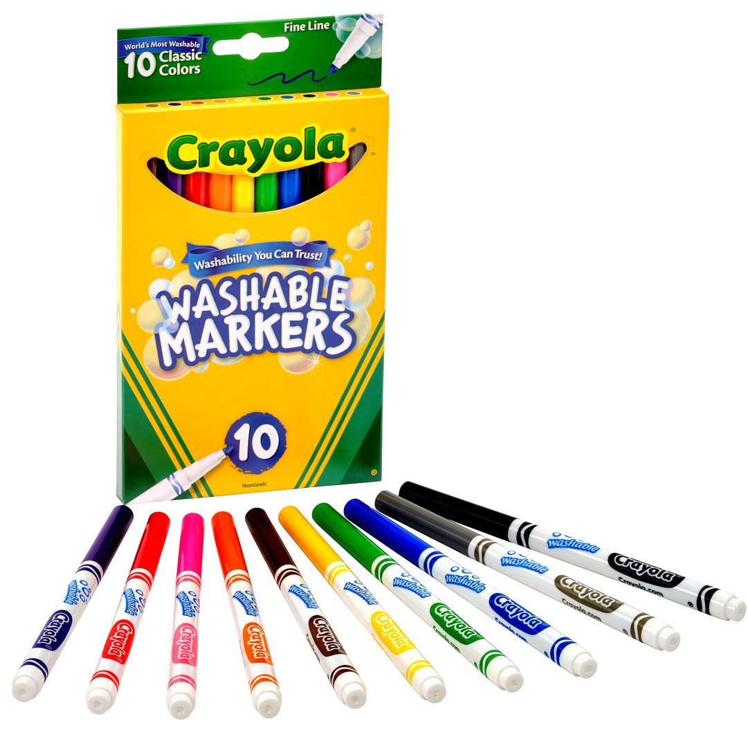 Washable Markers - 10 Fineline Contents