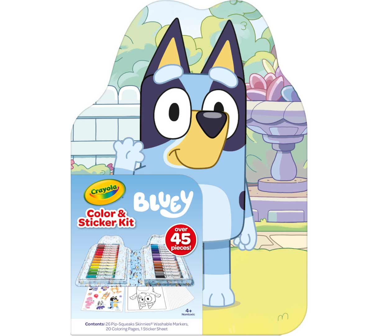 Bluey colour and sticker kit front view