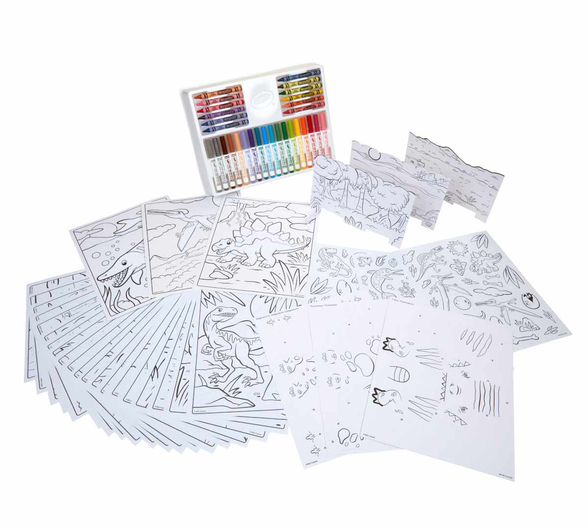 5-in-1 Dinosaurs Creativity Kit contents