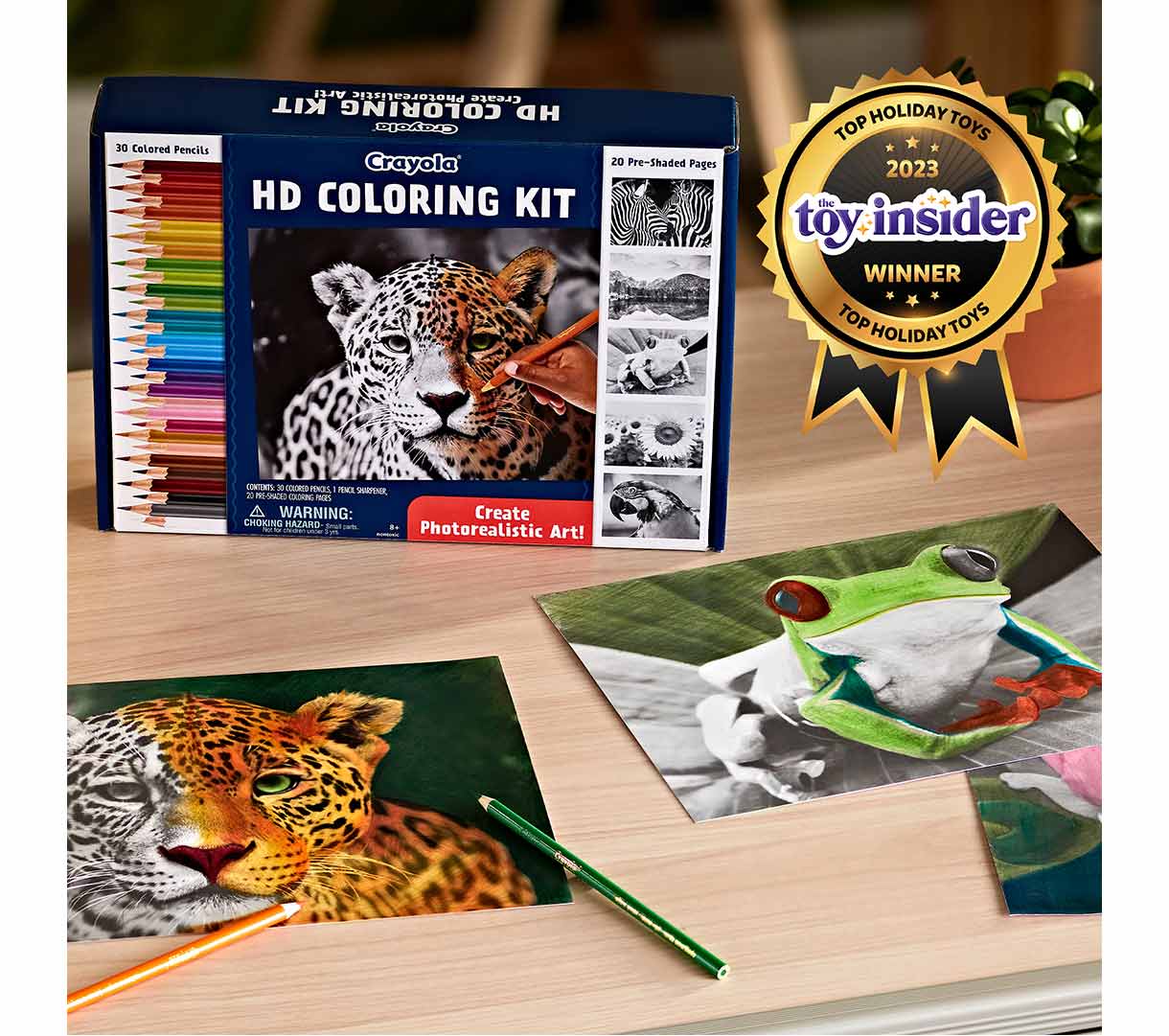 HD Coloring Kit with award winner seal.