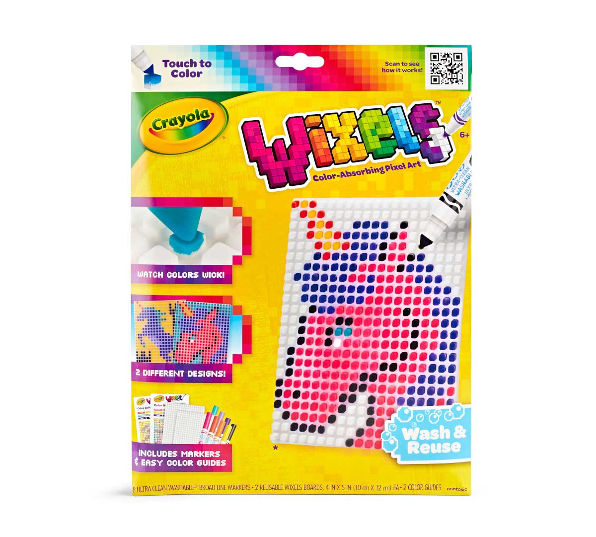 Wixels Unicorn Activity Kit  Pixel Art Coloring Set front view