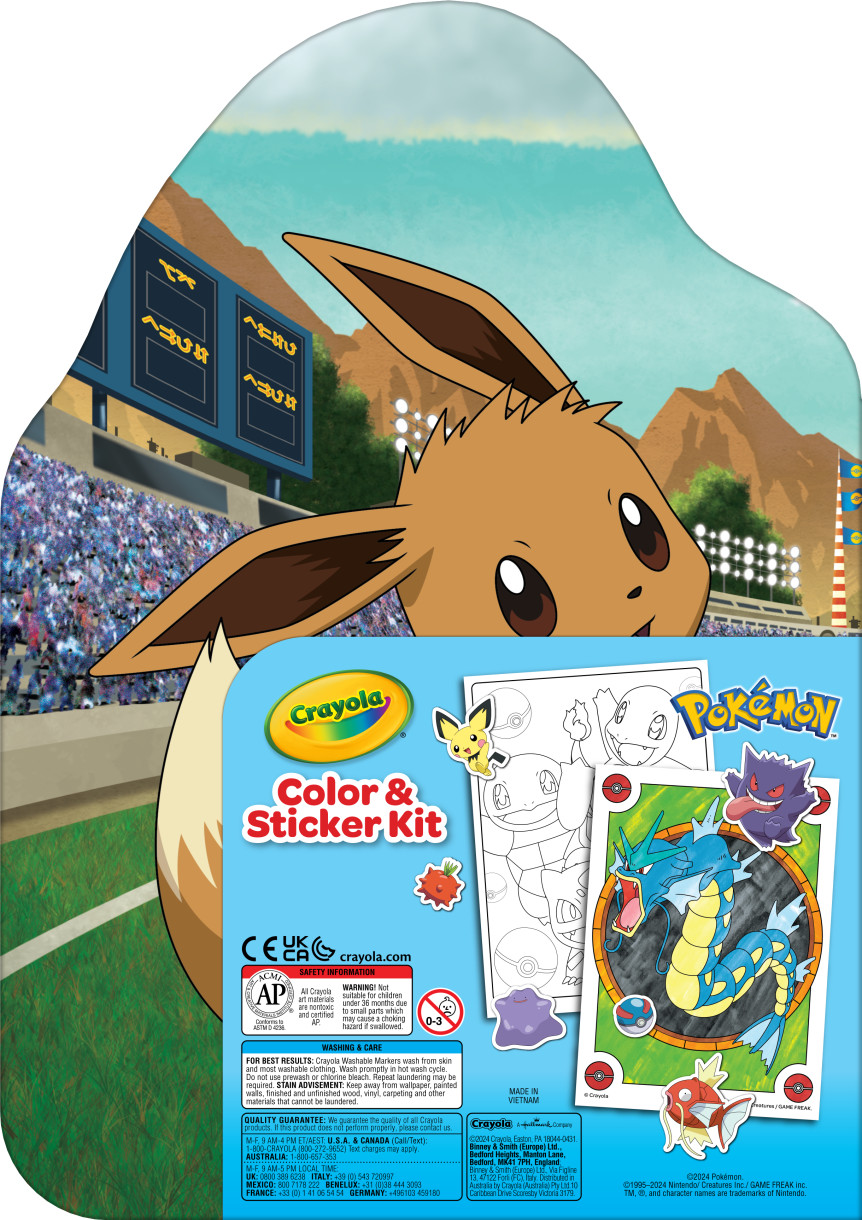 Color and Sticker Kit, Pokemon Back view