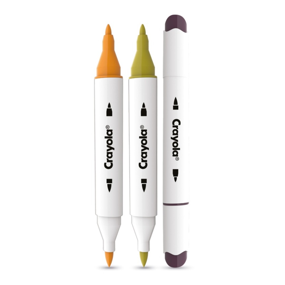 Crayola All Grown Up - Alcohol-based markers with double tip- Garden coloursContents