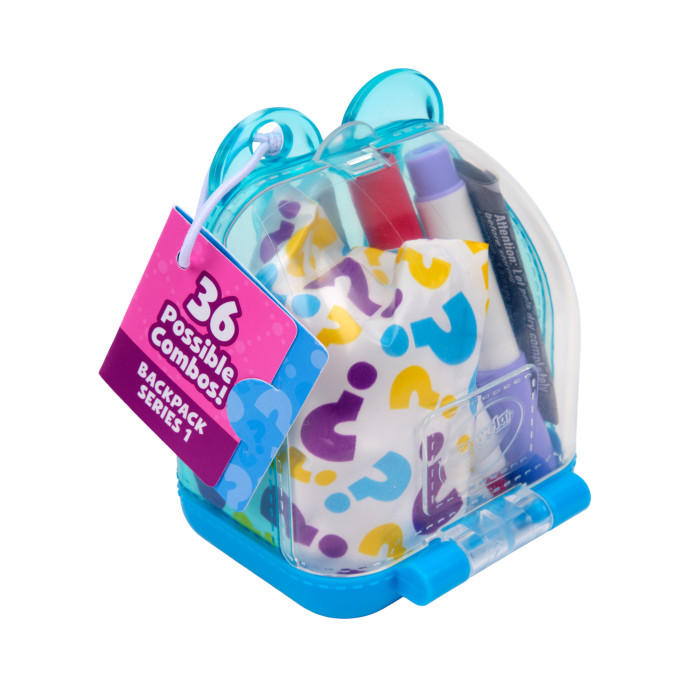 Scribble Scrubbies Baby Pet Mystery Backpack with Keychain ClipContents