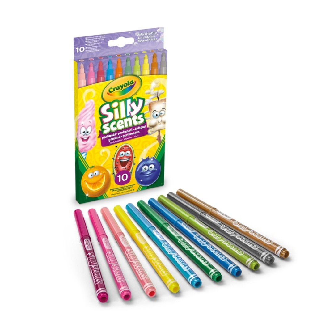 Silly Scents -  10 pennarelli lavabili punta media LavabiliPackaging with contents
