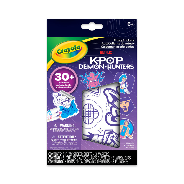 K Pop Demon Hunters Fuzzy Sticker KitFront view