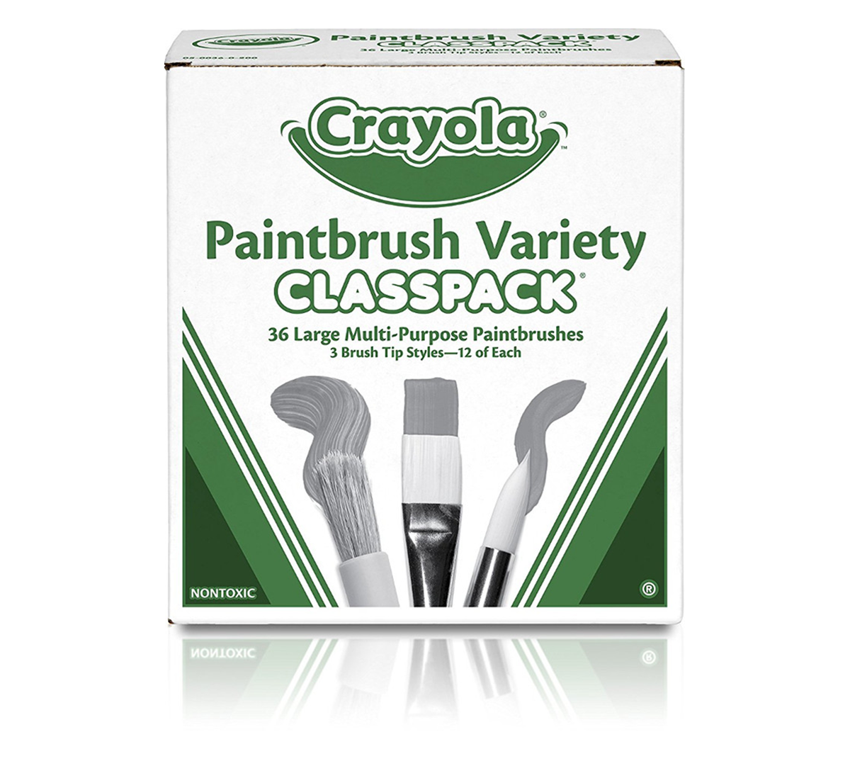 Large Variety Paint Brushes Classpack  36 Count
