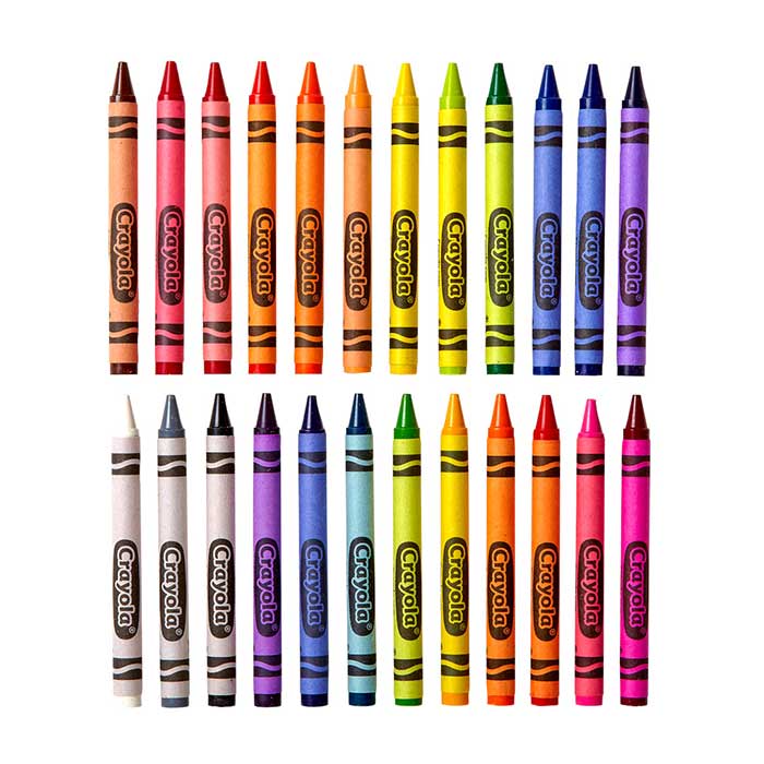 Bulk 24 Box Classpack of 24 Crayons contents of 1 individual box.