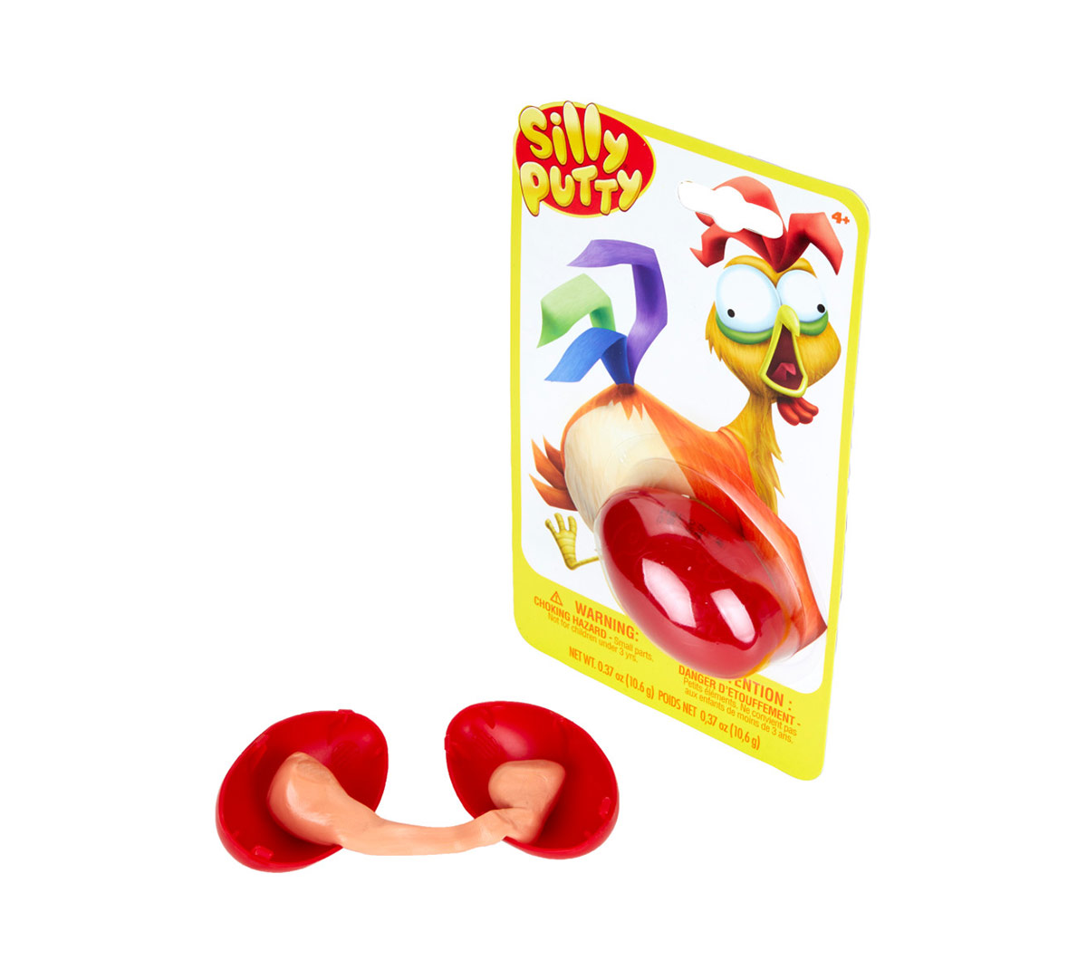 Silly Putty Original Front View of Package with Open Silly Putty Egg