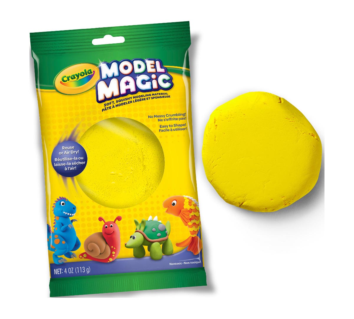 Model Magic 4 ounce yellow package and model magic