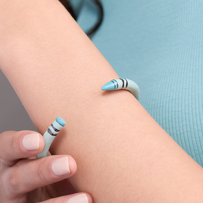 Crayola Crayon Cuff in Robin's Egg Blue back view.