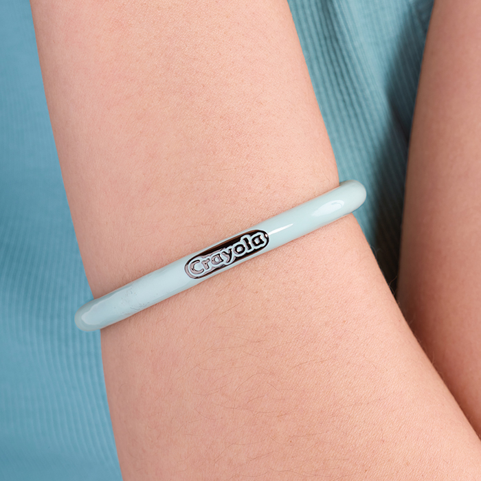 Crayola Crayon Cuff in  Robin's Egg Blue front view.