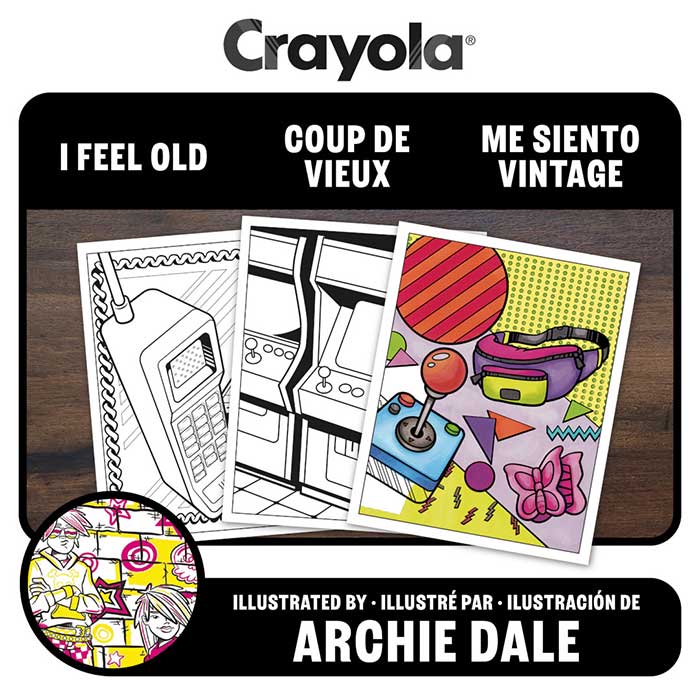 I Feel Old Adult Coloring Book  illustrated by Archie Dale.