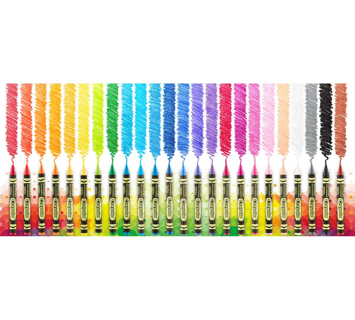 Bold & Bright Construction Paper Crayons  24 count swatches