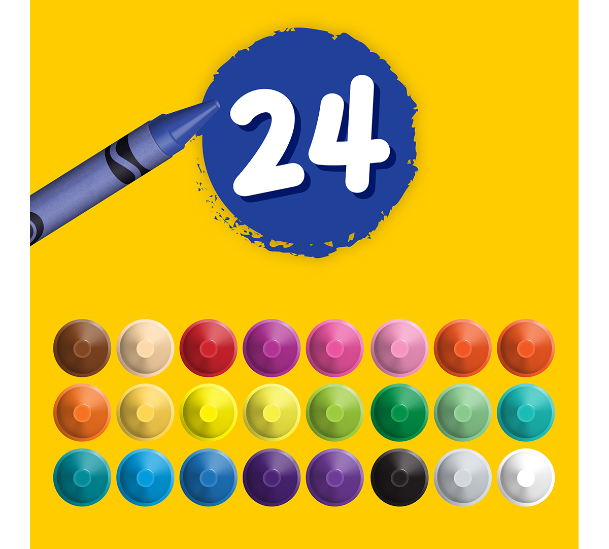 Ultra-Clean Crayons  24 Count Swatches