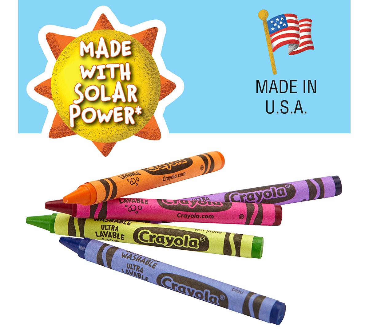 Ultra-Clean Crayons are made in the USA.