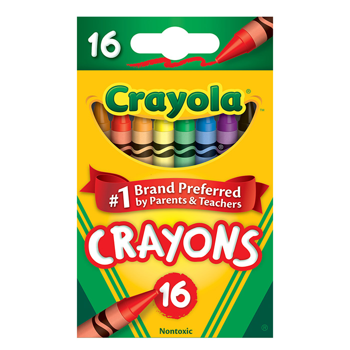 crayola crayons 16 count front view.