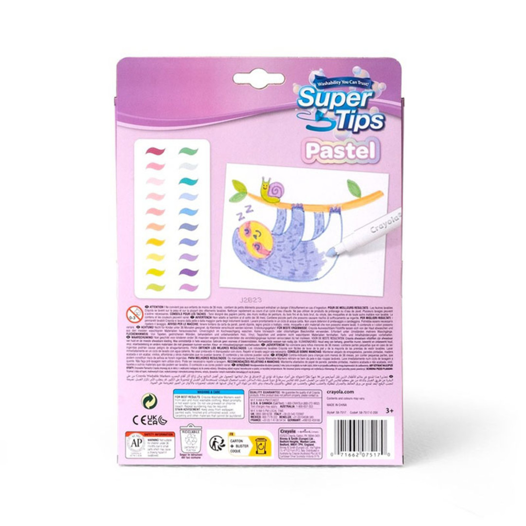 Pastel - 20 SuperTips LavabiliBack view